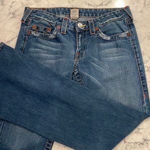 True Relgion Jeans Boot Cut Bobby Low Rise 31 Blue